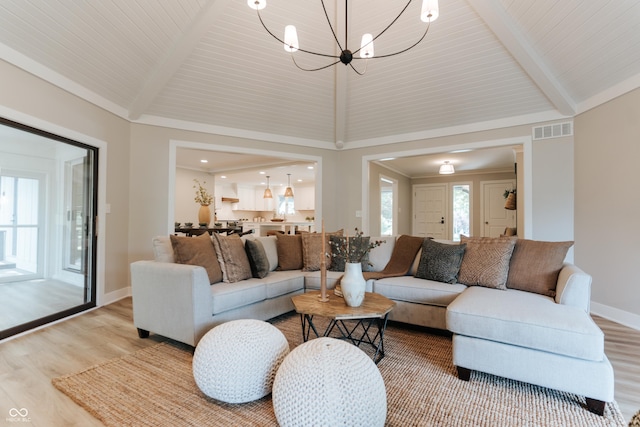 14407 Bryn Mawr Dr, Fishers, IN 46038 - living area with light wood-style floors and a chandelier