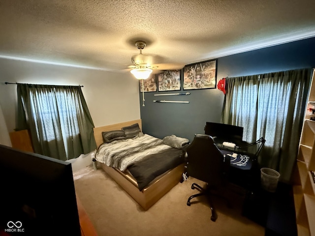 1816 Hemlock Ln, Plainfield, IN 46168 - bedroom with a textured ceiling and carpet