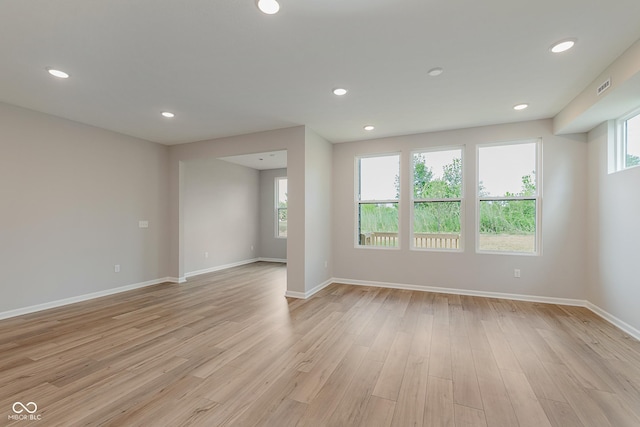 9751 Behner Dr, Fishers, IN 46250 - empty room featuring light wood finished floors and recessed lighting