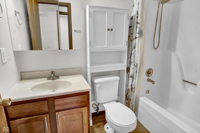 168 Midway Ct S, Hope, IN 47246 - bathroom with vanity and shower / bathtub combination with curtain