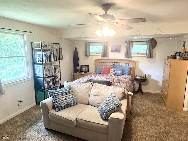 2615 Alexandria Pike, Anderson, IN 46012 - carpeted bedroom featuring a ceiling fan