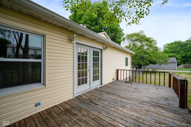 321 W Broad St, Spiceland, IN 47385 - wooden terrace featuring a lawn