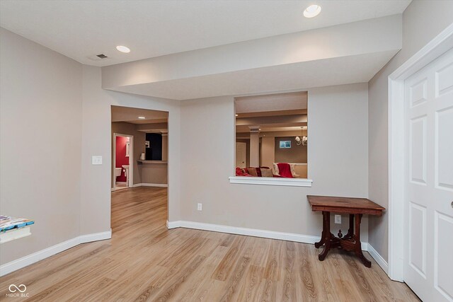 11074 Galley Way, Fishers, IN 46040 - unfurnished room featuring light wood-style flooring and recessed lighting