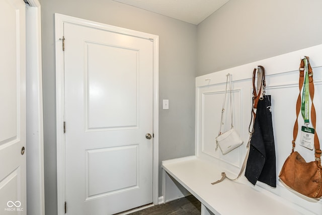 9053 Fitzgerald Dr, Indianapolis, IN 46239 - mudroom with dark wood-style flooring