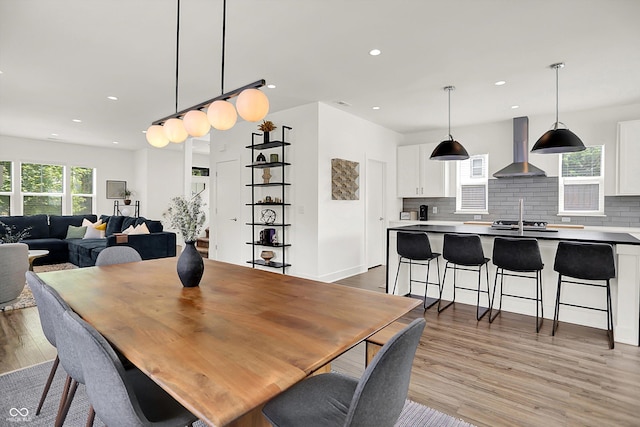 2720 Guilford Ave, Indianapolis, IN 46205 - dining area with light wood finished floors and recessed lighting