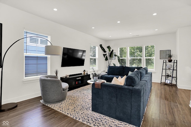 2720 Guilford Ave, Indianapolis, IN 46205 - living room with wood finished floors and recessed lighting