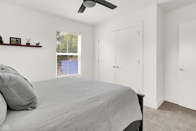 2720 Guilford Ave, Indianapolis, IN 46205 - carpeted bedroom featuring a ceiling fan and a closet