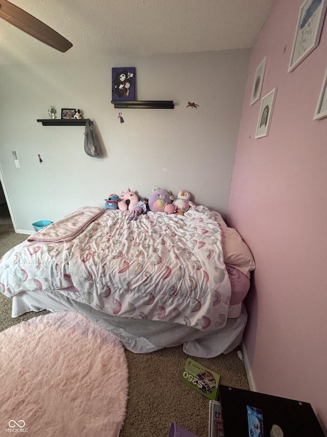 6027 Moonseed Cir, Indianapolis, IN 46203 - bedroom featuring carpet floors and ceiling fan