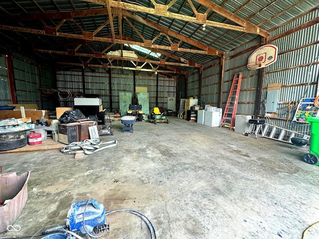 1842 S 850 E, Crawfordsville, IN 47933 - garage with metal wall
