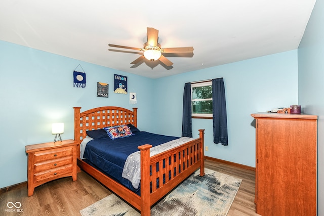 1624 Riley Rd, Lebanon, IN 46052 - bedroom featuring wood finished floors and ceiling fan