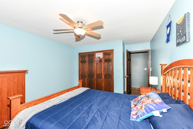1624 Riley Rd, Lebanon, IN 46052 - bedroom featuring a closet and a ceiling fan