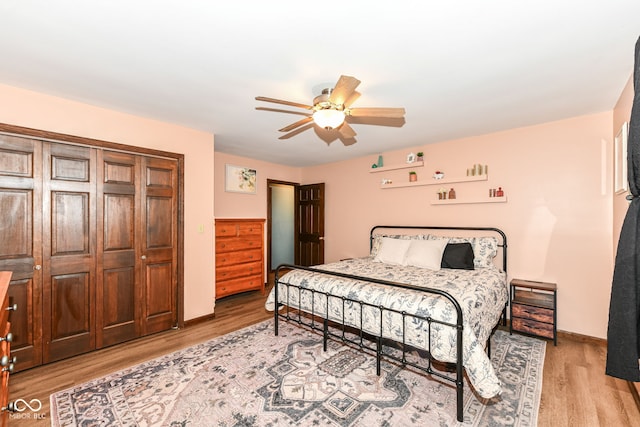 1624 Riley Rd, Lebanon, IN 46052 - bedroom with light wood-type flooring and a ceiling fan