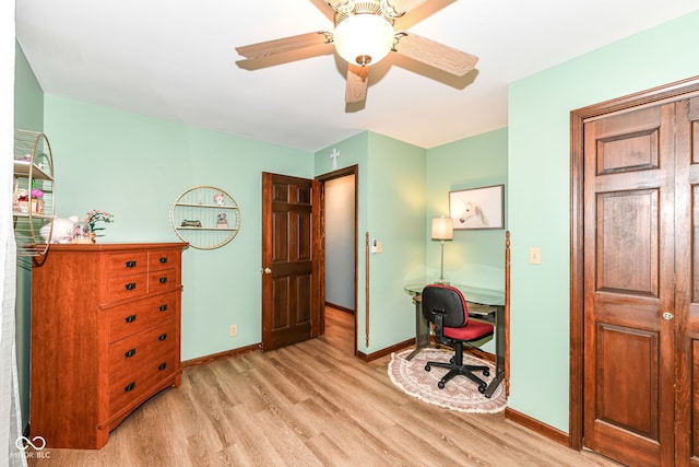 1624 Riley Rd, Lebanon, IN 46052 - office space featuring light wood-type flooring and a ceiling fan