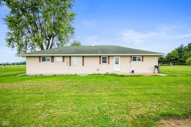 10500 S County Road 200 W, Muncie, IN 47302 - rear view of property with a yard, a patio area, and crawl space