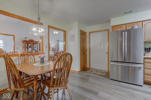 7911 Bentley Commons Dr, Indianapolis, IN 46259 - dining space featuring light wood finished floors and ceiling fan