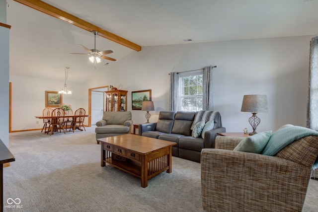 7911 Bentley Commons Dr, Indianapolis, IN 46259 - carpeted living room featuring a ceiling fan and a chandelier