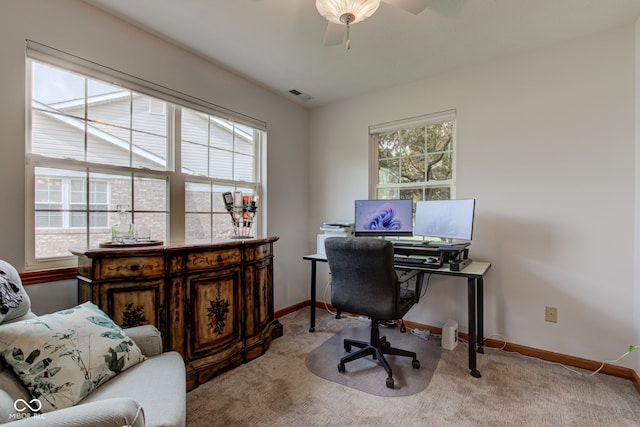 7911 Bentley Commons Dr, Indianapolis, IN 46259 - office space with carpet flooring and a ceiling fan