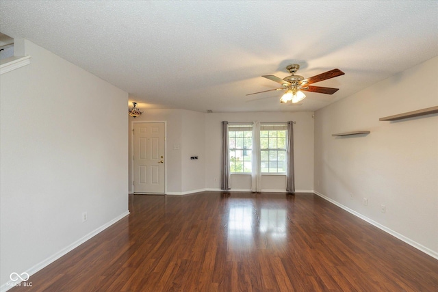 14523 Lee Stewart Ln, Fishers, IN 46038 - spare room with a ceiling fan and dark wood-style floors