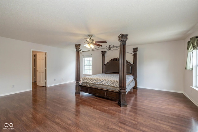 14523 Lee Stewart Ln, Fishers, IN 46038 - bedroom with wood finished floors and ceiling fan