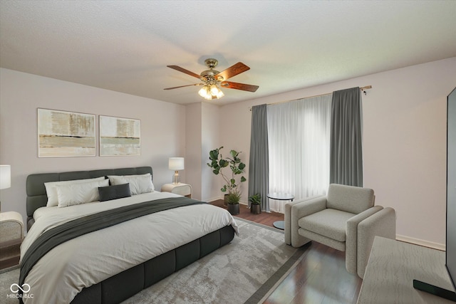 14523 Lee Stewart Ln, Fishers, IN 46038 - bedroom featuring wood finished floors and ceiling fan