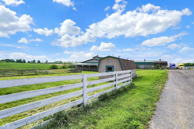 7165 W State Road 252nd Rd W, Edinburgh, IN 46124 - view of street with a view of rural / pastoral area, an exterior structure, and a pole building