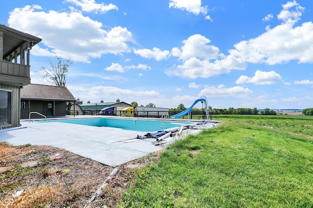 7165 W State Road 252nd Rd W, Edinburgh, IN 46124 - view of pool featuring a water slide and a patio area