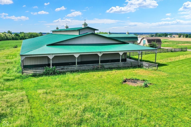 7165 W State Road 252nd Rd W, Edinburgh, IN 46124 - view of front of property featuring an outdoor structure and a view of rural / pastoral area