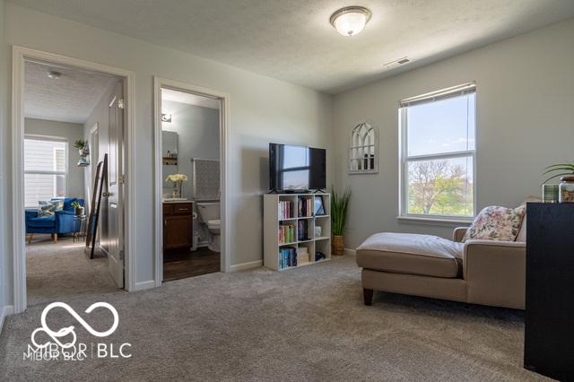 12584 Cold Stream Rd, Noblesville, IN 46060 - living area featuring carpet flooring and baseboards