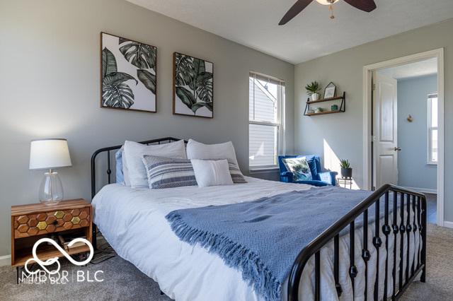 12584 Cold Stream Rd, Noblesville, IN 46060 - bedroom featuring carpet flooring and ceiling fan