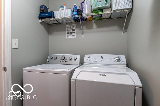 12584 Cold Stream Rd, Noblesville, IN 46060 - laundry room featuring washing machine and dryer