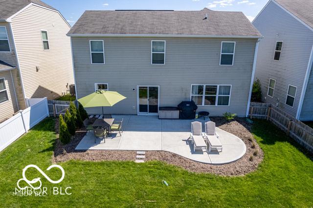 12584 Cold Stream Rd, Noblesville, IN 46060 - rear view of house featuring a fenced backyard and a patio area