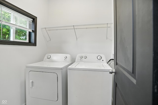 3210 Hovey St, Indianapolis, IN 46218 - washroom featuring separate washer and dryer