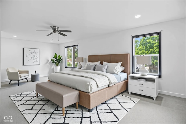 3210 Hovey St, Indianapolis, IN 46218 - bedroom featuring recessed lighting and ceiling fan