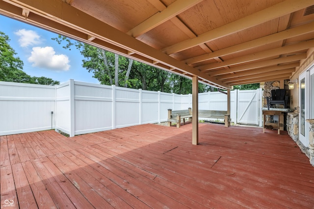 5982 Oak Hill E Dr, Plainfield, IN 46168 - deck featuring a fenced backyard