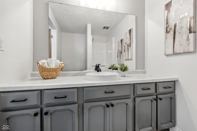 5982 Oak Hill E Dr, Plainfield, IN 46168 - bathroom featuring vanity and a textured ceiling