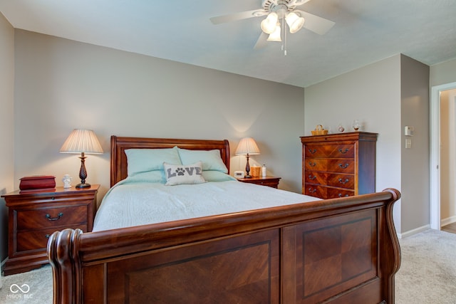 741 Chestnut Ln, Brownsburg, IN 46112 - carpeted bedroom with baseboards and ceiling fan