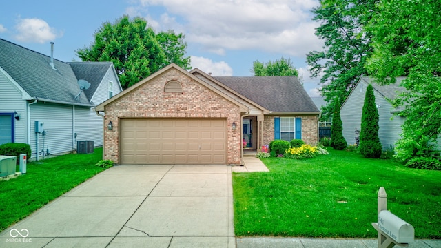 741 Chestnut Ln, Brownsburg, IN 46112 - view of front of property featuring brick siding, an attached garage, driveway, and a front yard