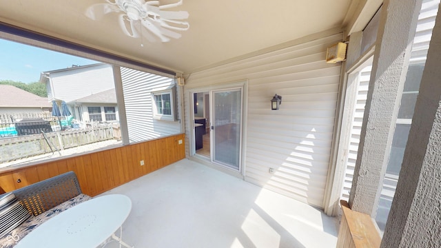 9831 Deering St, Fishers, IN 46037 - sunroom with a ceiling fan