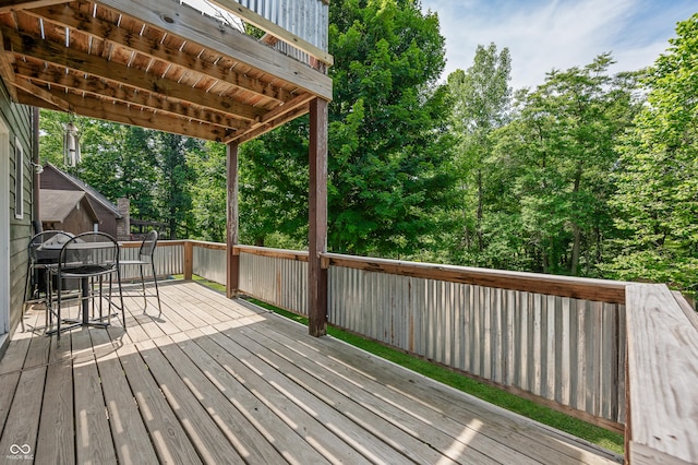 155 Hoover Dr, Princes Lakes, IN 46164 - view of wooden terrace
