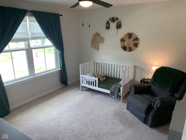 7270 W Stone Pass, New Palestine, IN 46163 - bedroom featuring carpet flooring and a ceiling fan