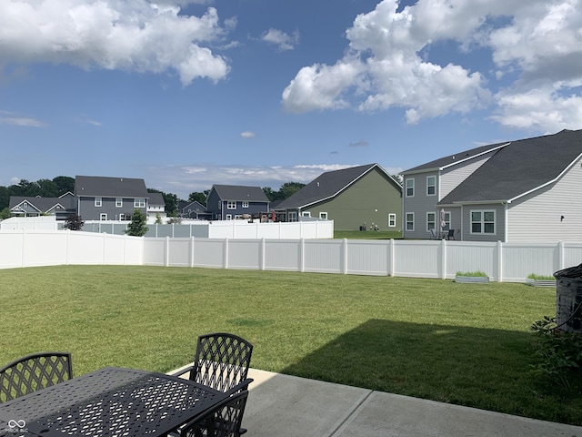 7270 W Stone Pass, New Palestine, IN 46163 - view of yard featuring a residential view, a patio, and outdoor dining space