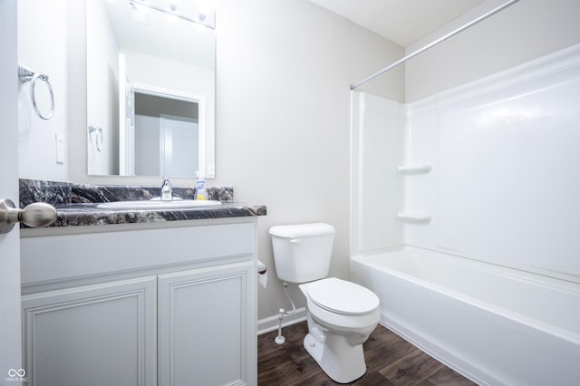 1336 Danielle Rd, Lebanon, IN 46052 - full bathroom featuring vanity, wood finished floors, and shower / bath combination
