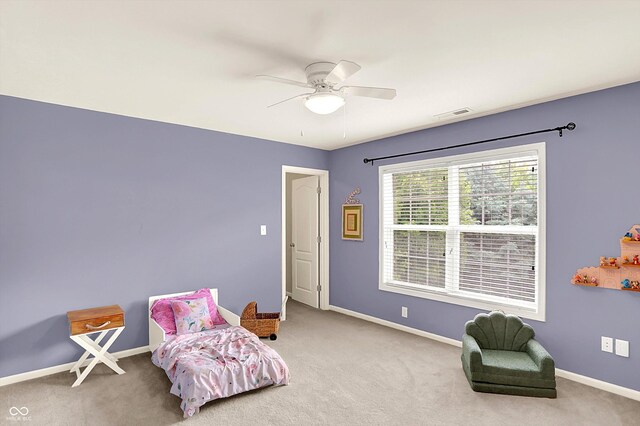 10587 Proposal Pointe Way, Fishers, IN 46040 - sitting room featuring carpet floors and ceiling fan