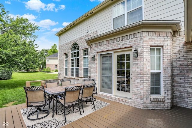 10587 Proposal Pointe Way, Fishers, IN 46040 - deck featuring a yard and outdoor dining space