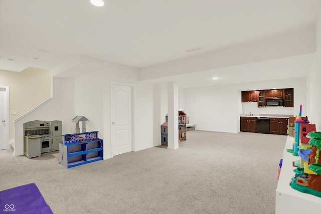 10587 Proposal Pointe Way, Fishers, IN 46040 - recreation room with light colored carpet and recessed lighting