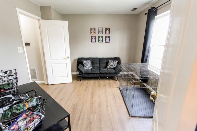 7710 Samuel Dr, Indianapolis, IN 46259 - living area with wood finished floors and baseboards