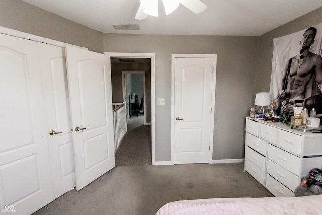 7710 Samuel Dr, Indianapolis, IN 46259 - bedroom featuring carpet and a ceiling fan
