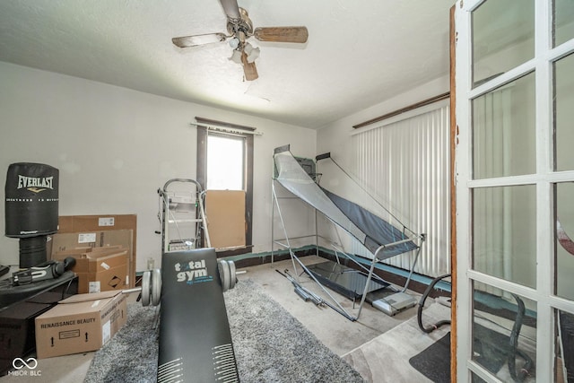 917 W 8th St, Anderson, IN 46016 - workout area featuring ceiling fan