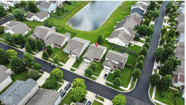 2253 Bridlewood Dr, Franklin, IN 46131 - aerial perspective of suburban area featuring a large body of water