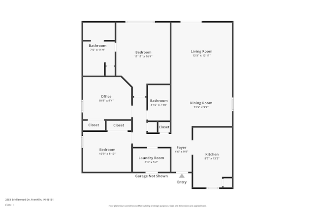 2253 Bridlewood Dr, Franklin, IN 46131 - view of home floor plan